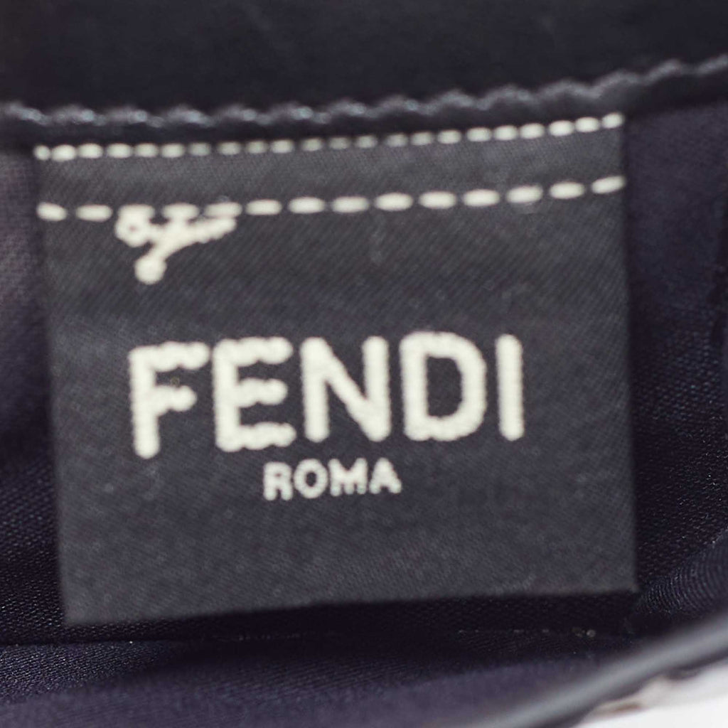 Fendi Brown/black Zucca Leather F Is Fendi Trifold Wallet