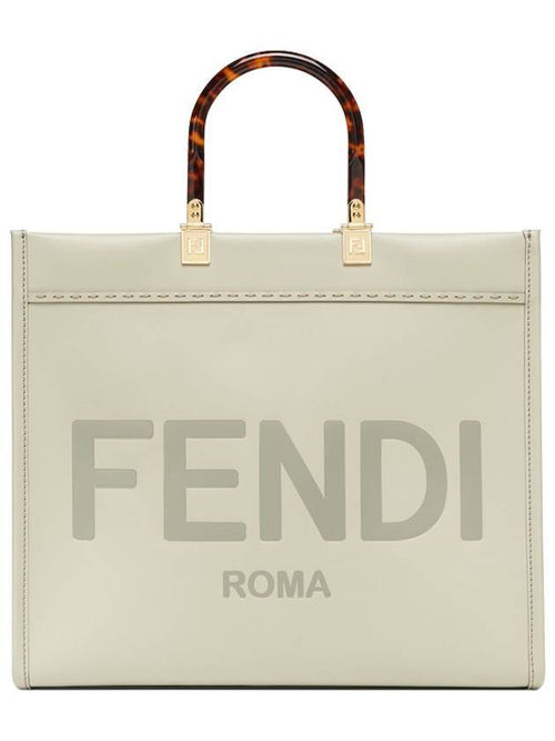 Fendi Sunshine Logo Medium Tote Bag Light Green