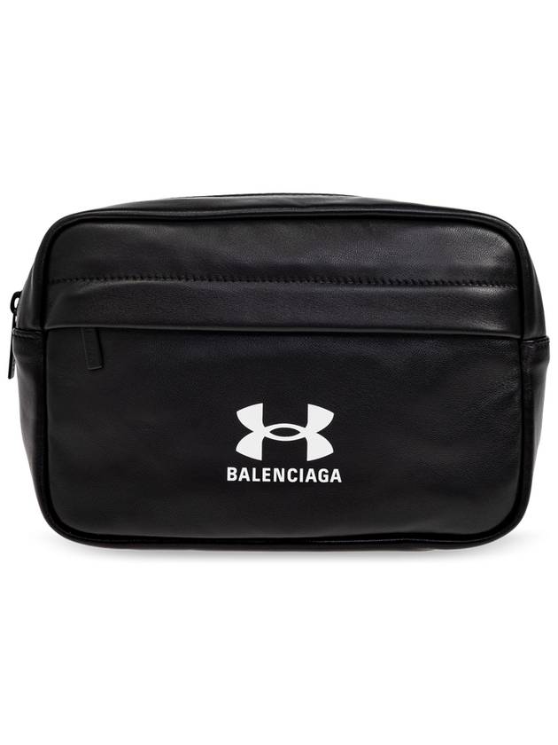 Balenciaga Balenciaga Cosmetic Bag With Logo, Men's, Black