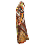 Chloe Floral Printed Maxi Long Sleeve Shirt in Multicolor Silk