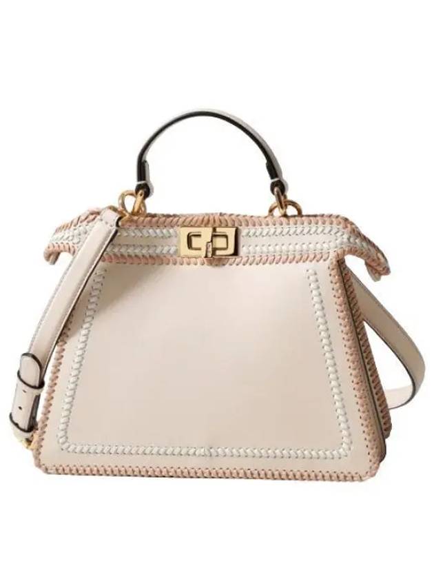 Fendi Peekaboo I See U Small Leather Tote Bag Rosa