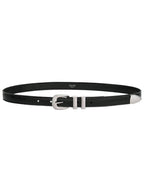 CELINE Western 14 Leather Belt Black