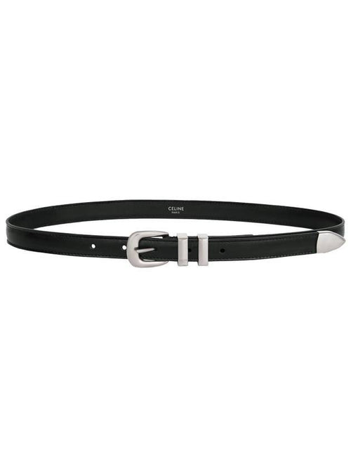 CELINE Western 14 Leather Belt Black