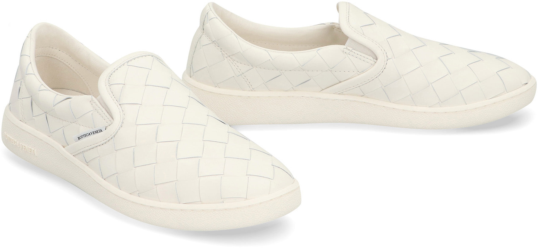 BOTTEGA VENETA Leather Intrecciato Motif Sneakers for Women