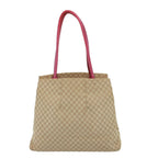 CELINE Macadam Canvas Shoulder Bag Beige Auth 78082