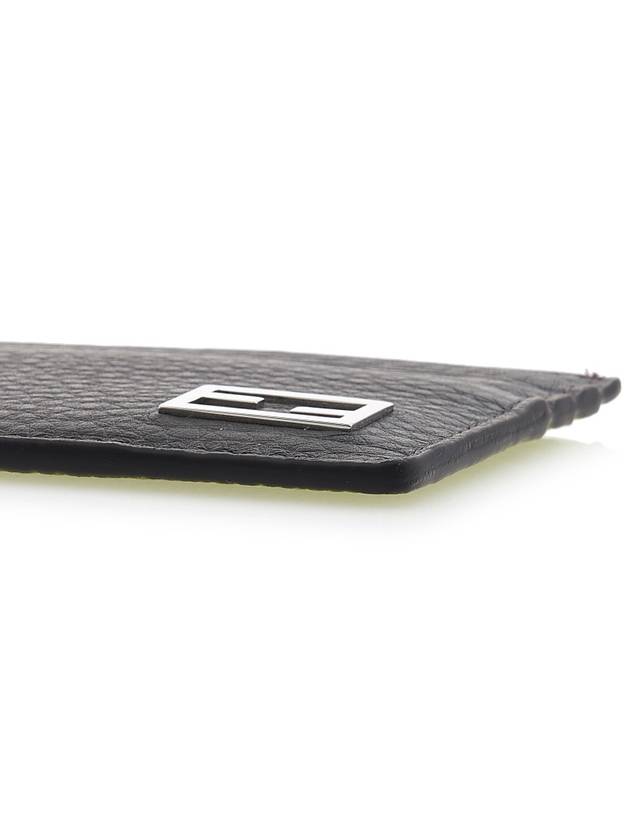 Fendi Baguette Leather Card Wallet Grey