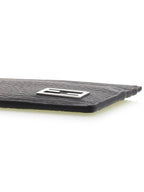 Fendi Baguette Leather Card Wallet Grey