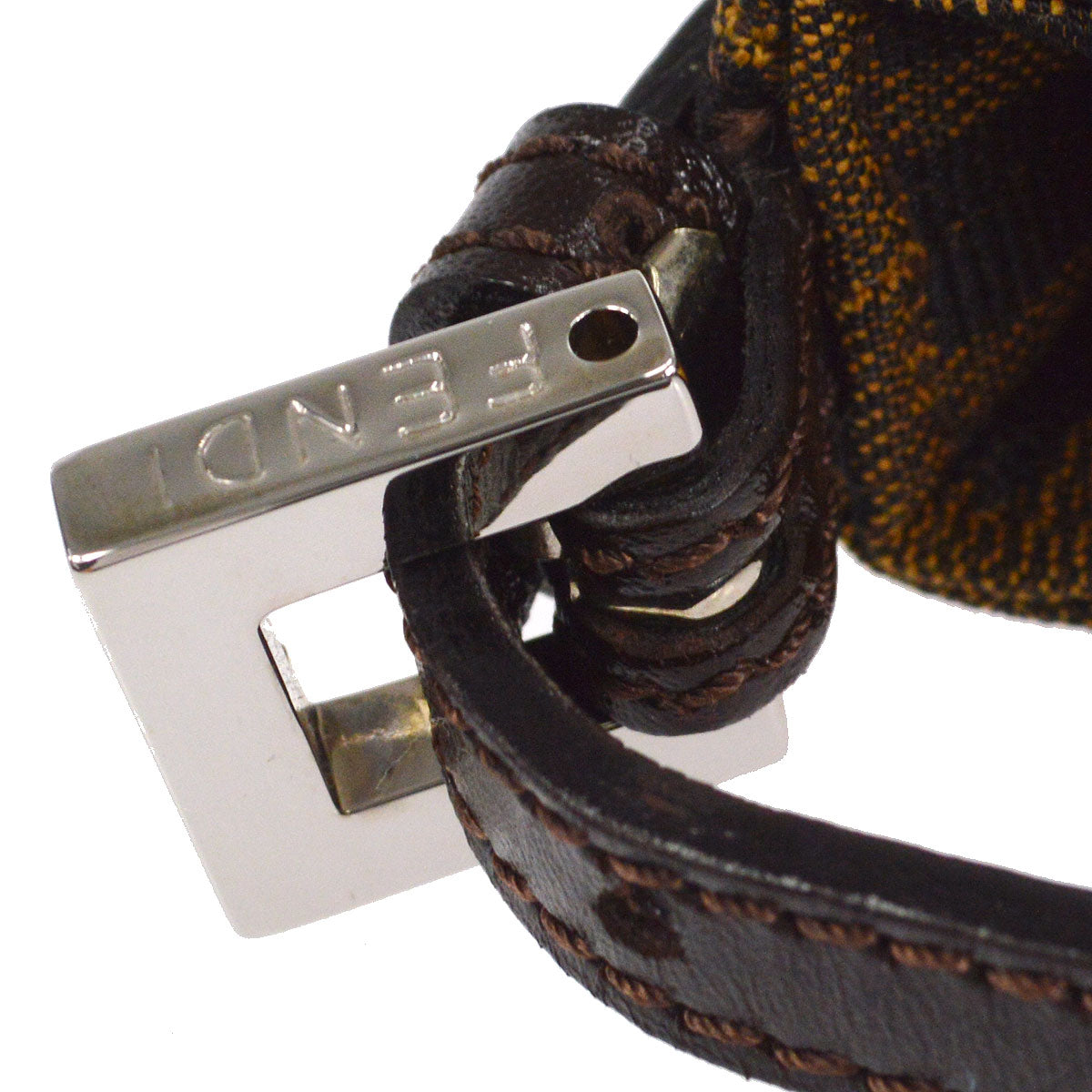 Fendi 1990s Zucca Handbag Micro Brown