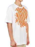 Fendi Embroidered FF Crew Neck Oversized Short Sleeve T-Shirt White