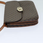 CELINE Macadam Canvas Shoulder Bag PVC Leather Brown  78222