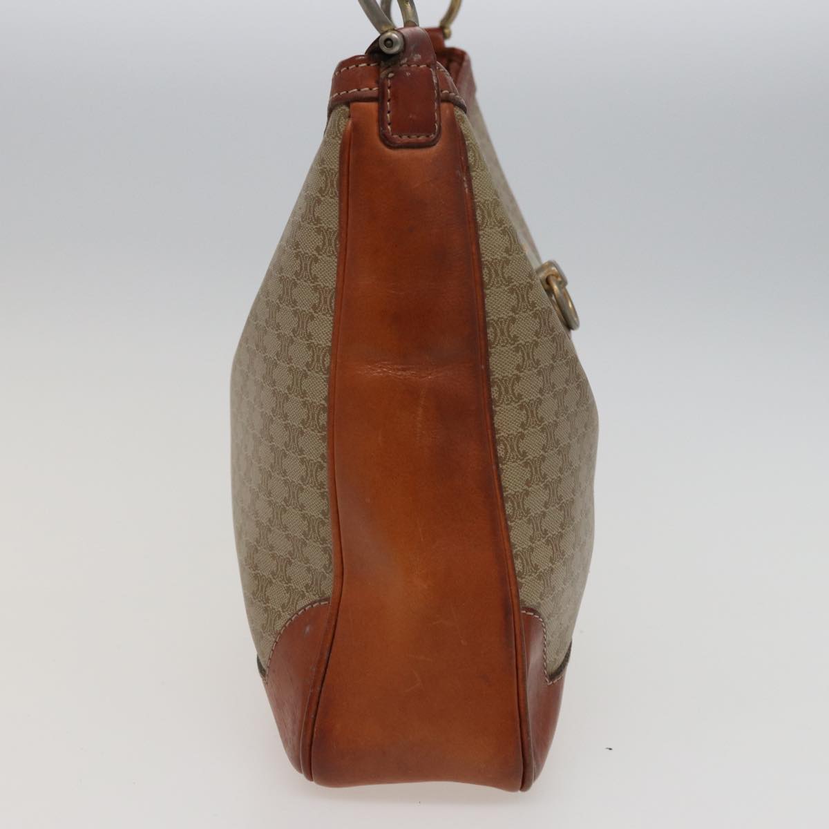 CELINE Macadam Canvas Shoulder Bag Beige  78224