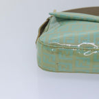 FENDI Zucchino Canvas Mamma Baguette Hand Bag Light Blue78229