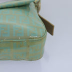 FENDI Zucchino Canvas Mamma Baguette Hand Bag Light Blue78229