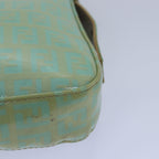 FENDI Zucchino Canvas Mamma Baguette Hand Bag Light Blue78229