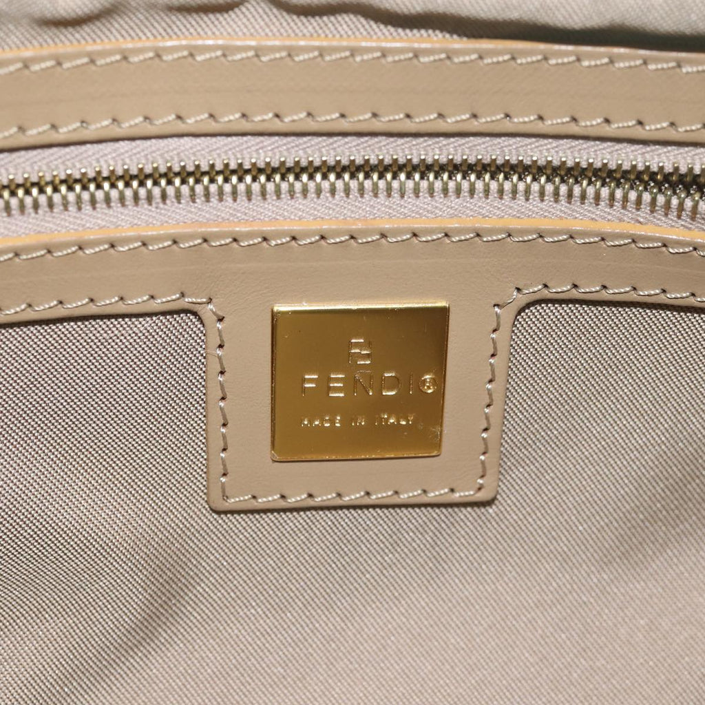 FENDI Zucchino Canvas Mamma Baguette Hand Bag Light Blue78229