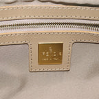 FENDI Zucchino Canvas Mamma Baguette Hand Bag Light Blue78229
