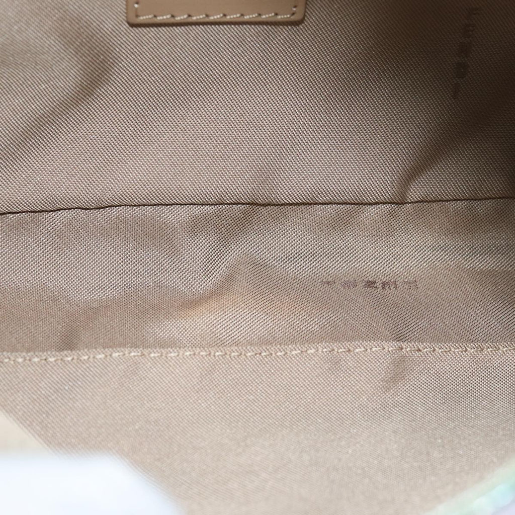 FENDI Zucchino Canvas Mamma Baguette Hand Bag Light Blue78229