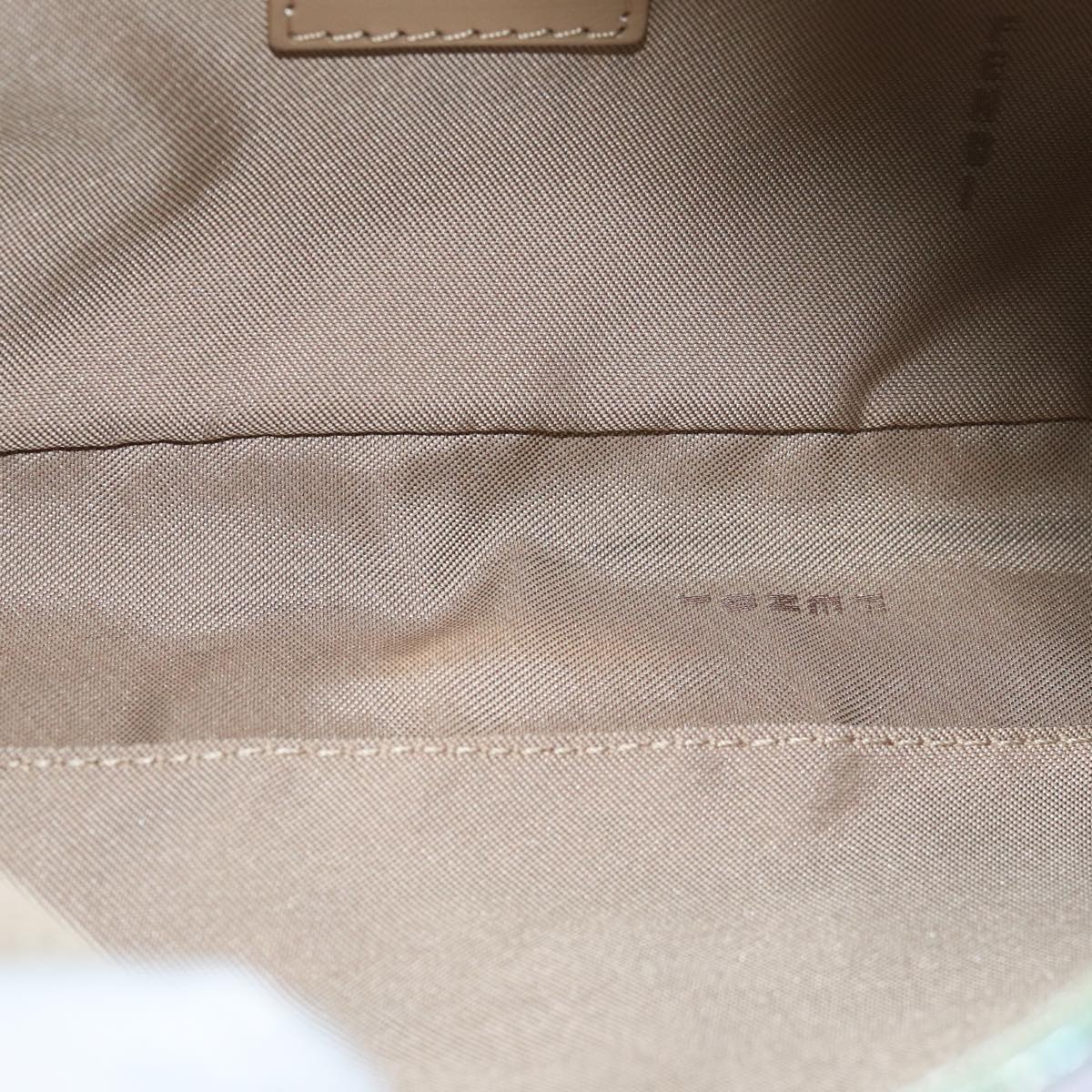 FENDI Zucchino Canvas Mamma Baguette Hand Bag Light Blue78229