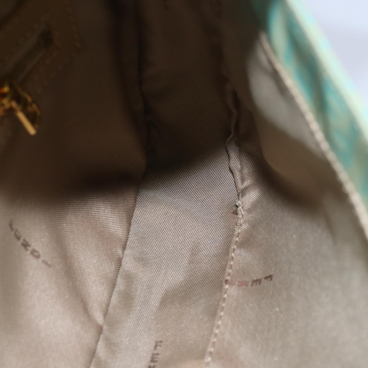 FENDI Zucchino Canvas Mamma Baguette Hand Bag Light Blue78229