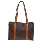 CELINE Macadam Canvas Tote Bag PVC Leather Brown  78272