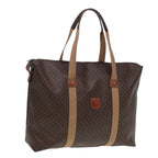 CELINE Macadam Canvas Boston Bag PVC Leather Brown Beige  78275