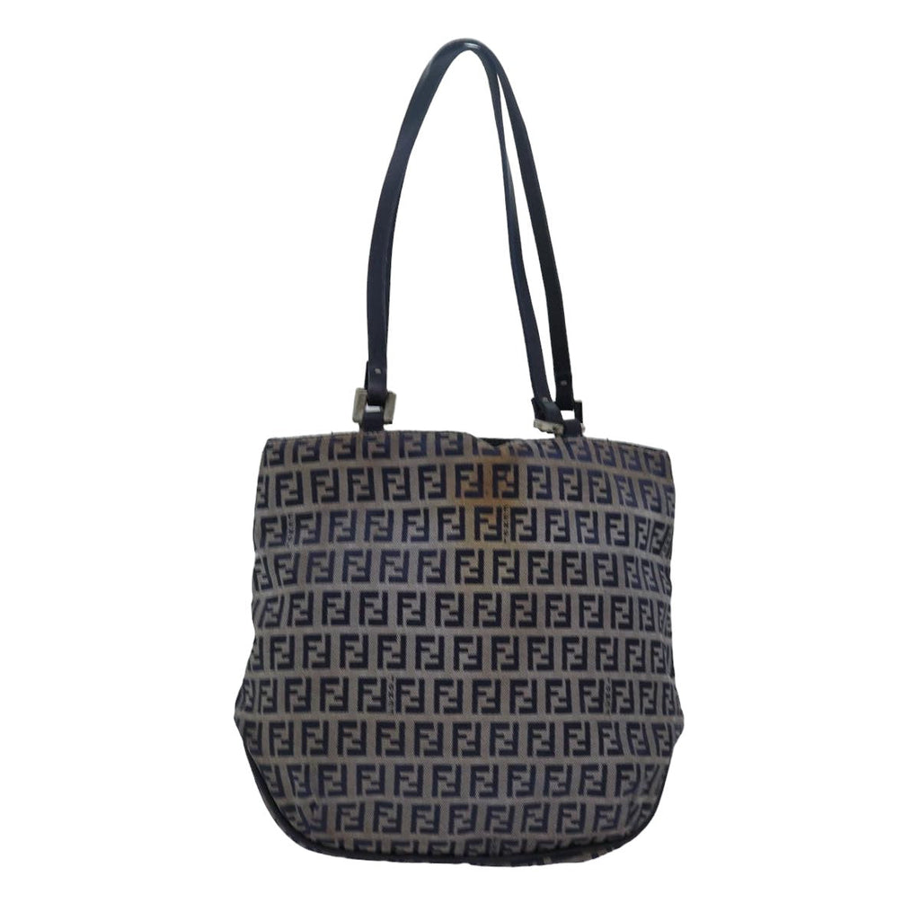 FENDI Zucchino Canvas Hand Bag Navy78277