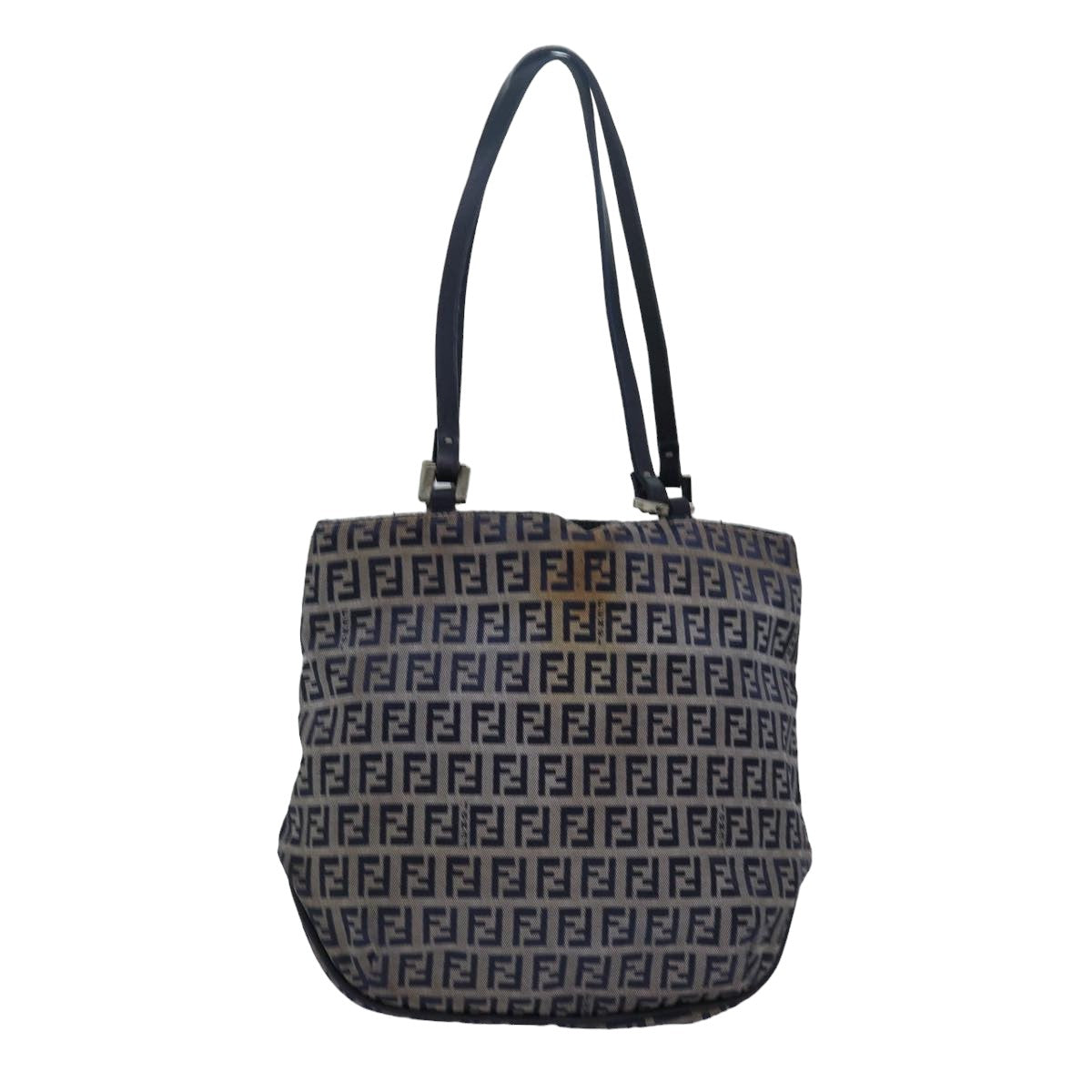 FENDI Zucchino Canvas Hand Bag Navy78277
