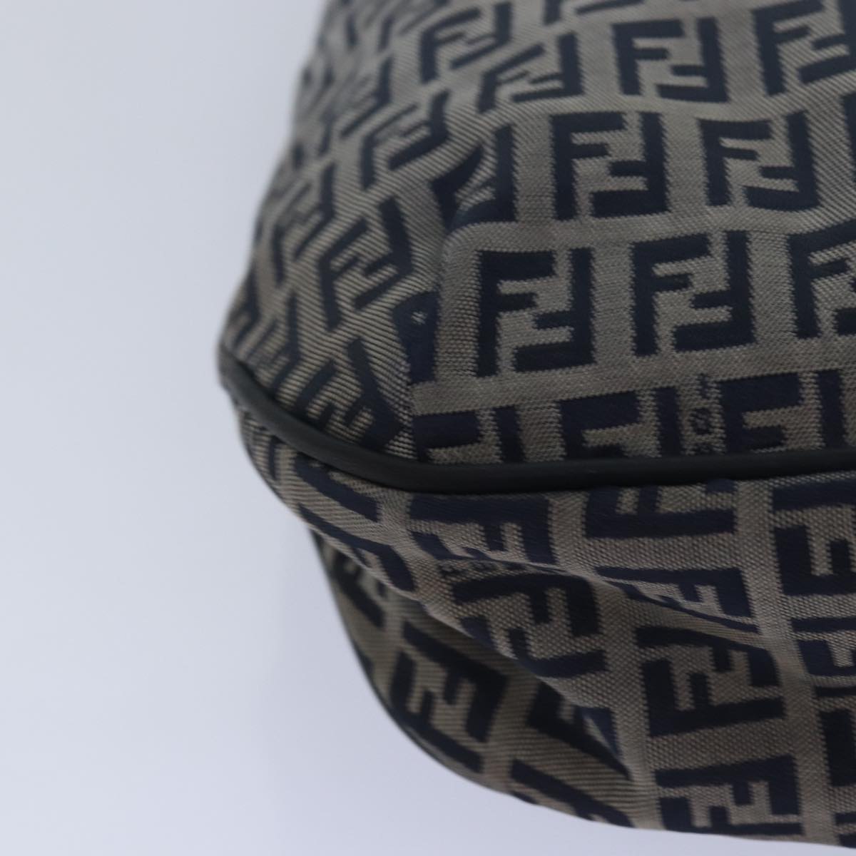 FENDI Zucchino Canvas Hand Bag Navy78277