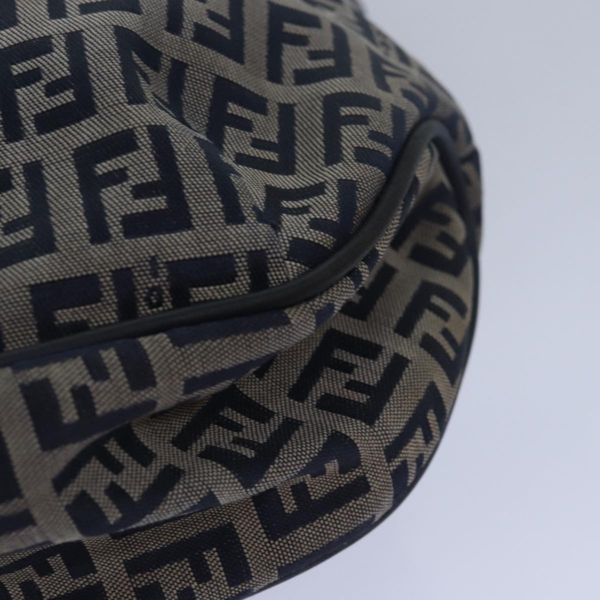 FENDI Zucchino Canvas Hand Bag Navy78277