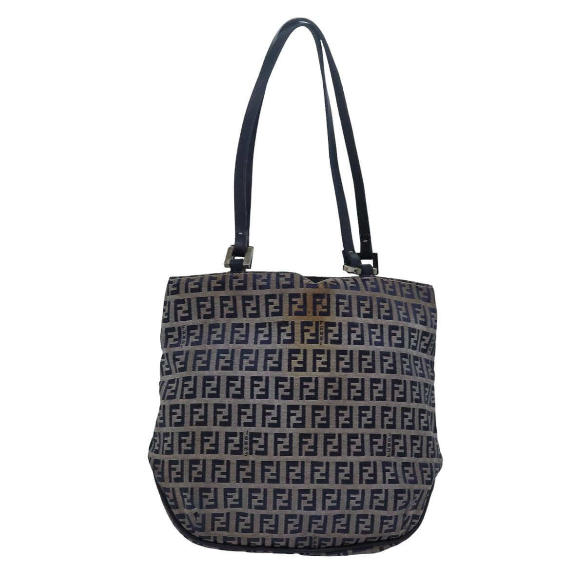 FENDI Zucchino Canvas Hand Bag Navy78277