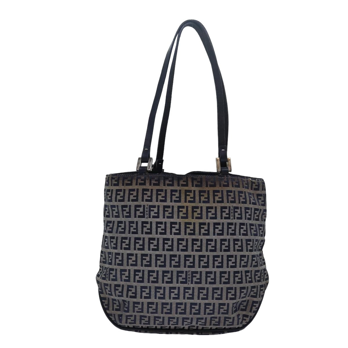 FENDI Zucchino Canvas Hand Bag Navy78277