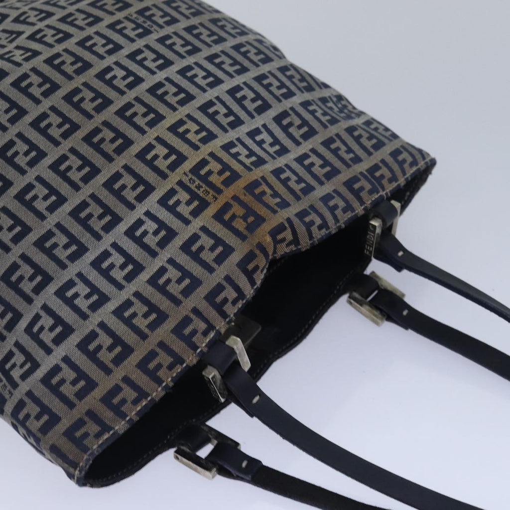 FENDI Zucchino Canvas Hand Bag Navy78277