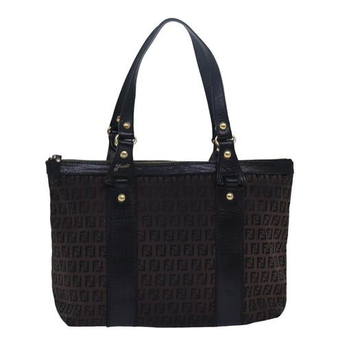 FENDI Zucca Canvas Tote Bag Brown Black78278