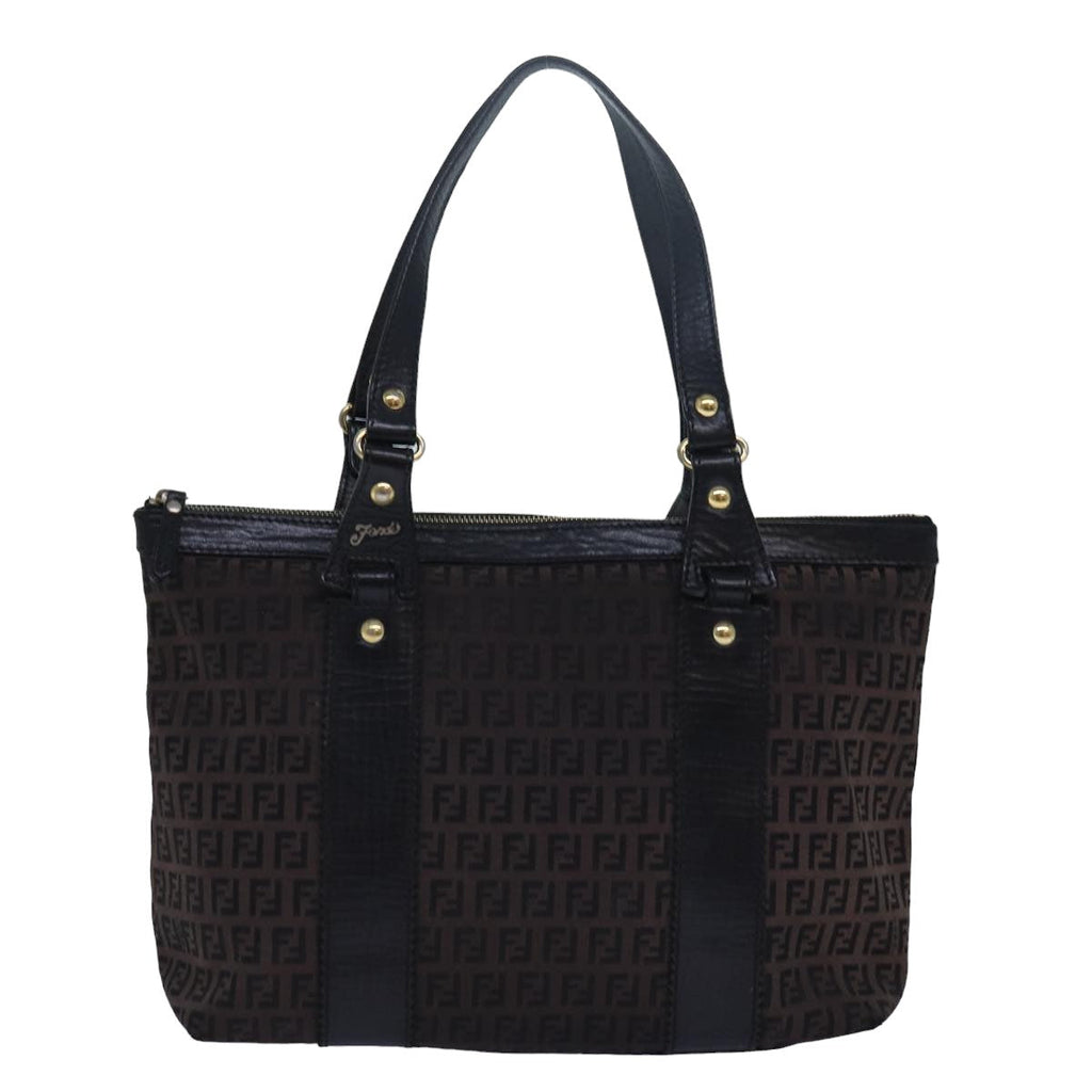 FENDI Zucca Canvas Tote Bag Brown Black78278