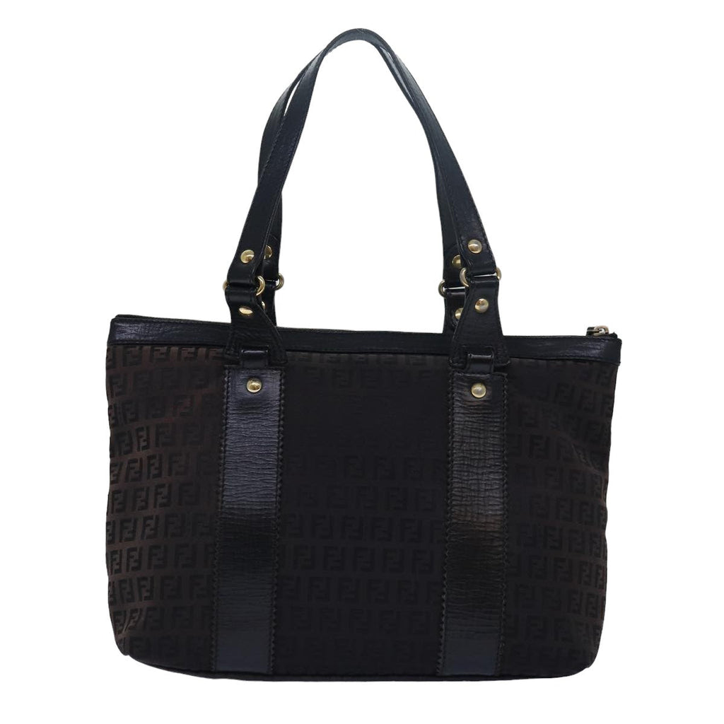 FENDI Zucca Canvas Tote Bag Brown Black78278