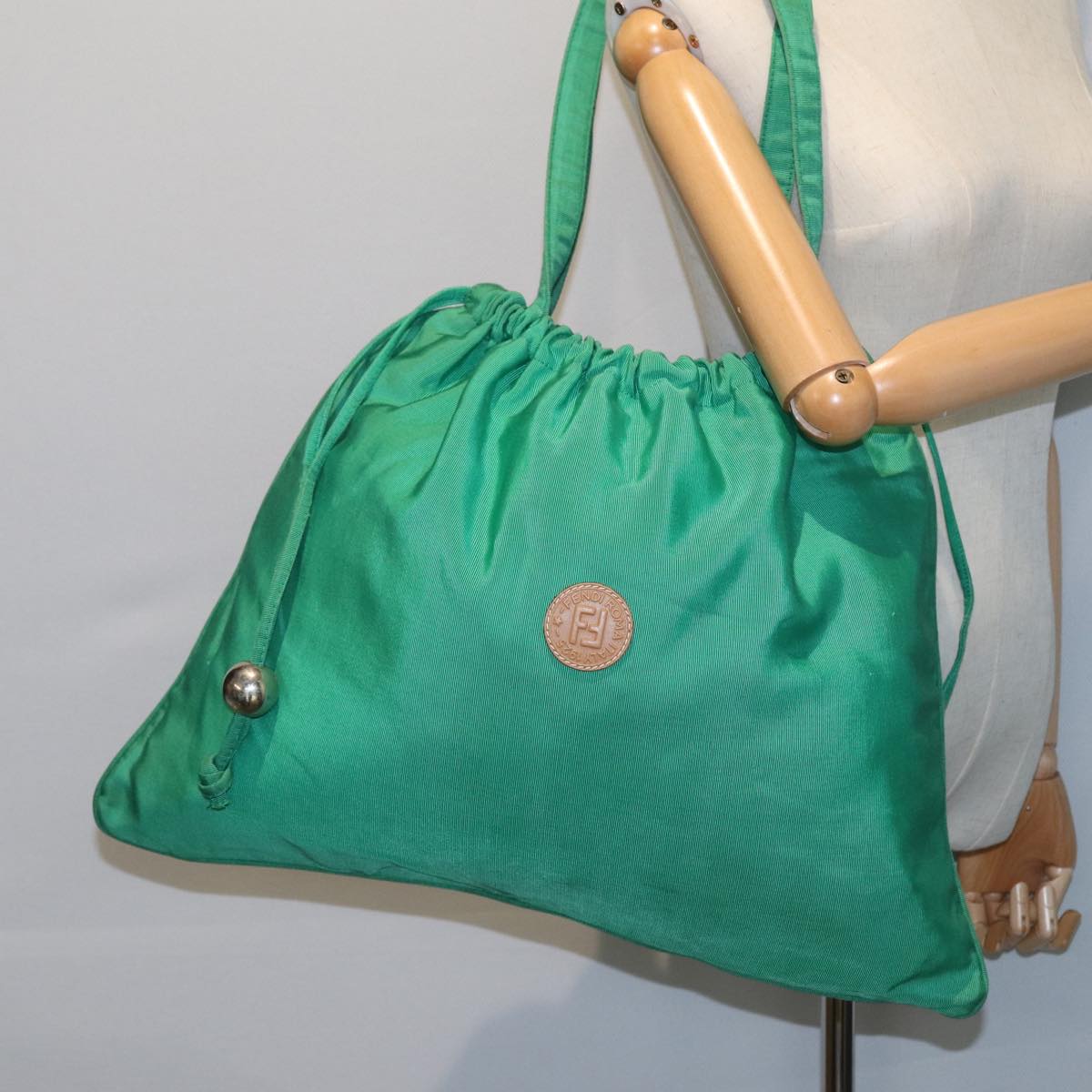 FENDI Purse Tote Bag Nylon Green78279