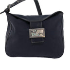 FENDI Mamma Baguette Shoulder Bag Canvas Gray78396