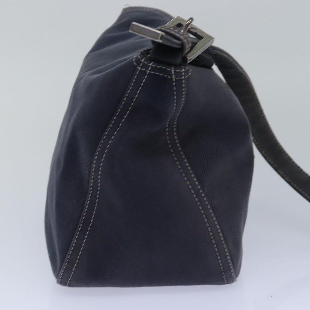 FENDI Mamma Baguette Shoulder Bag Canvas Gray78396