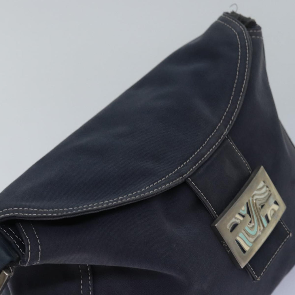 FENDI Mamma Baguette Shoulder Bag Canvas Gray78396