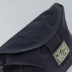 FENDI Mamma Baguette Shoulder Bag Canvas Gray78396