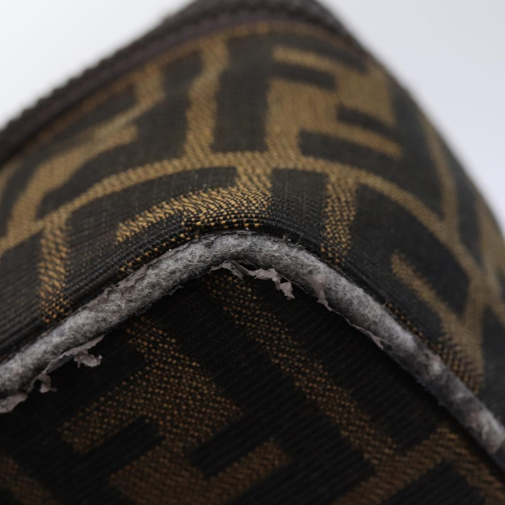 FENDI Zucca Canvas Vanity Pouch Brown Black78406