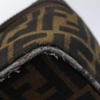 FENDI Zucca Canvas Vanity Pouch Brown Black78406