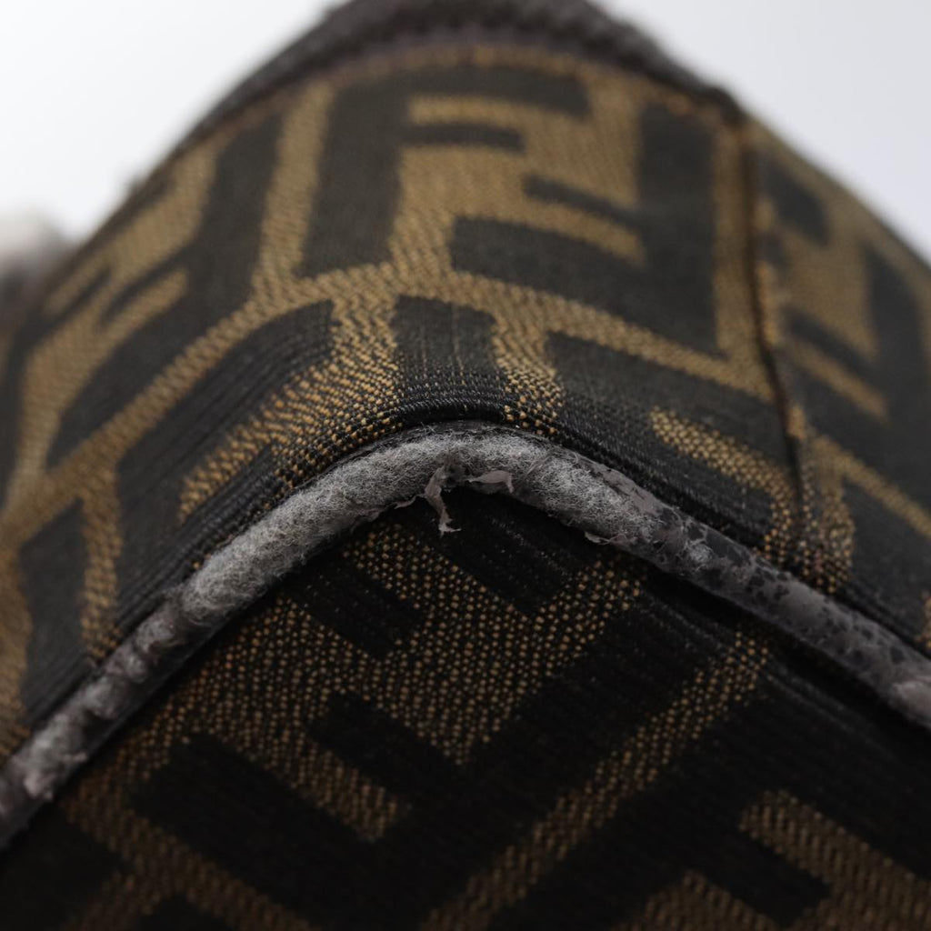 FENDI Zucca Canvas Vanity Pouch Brown Black78406