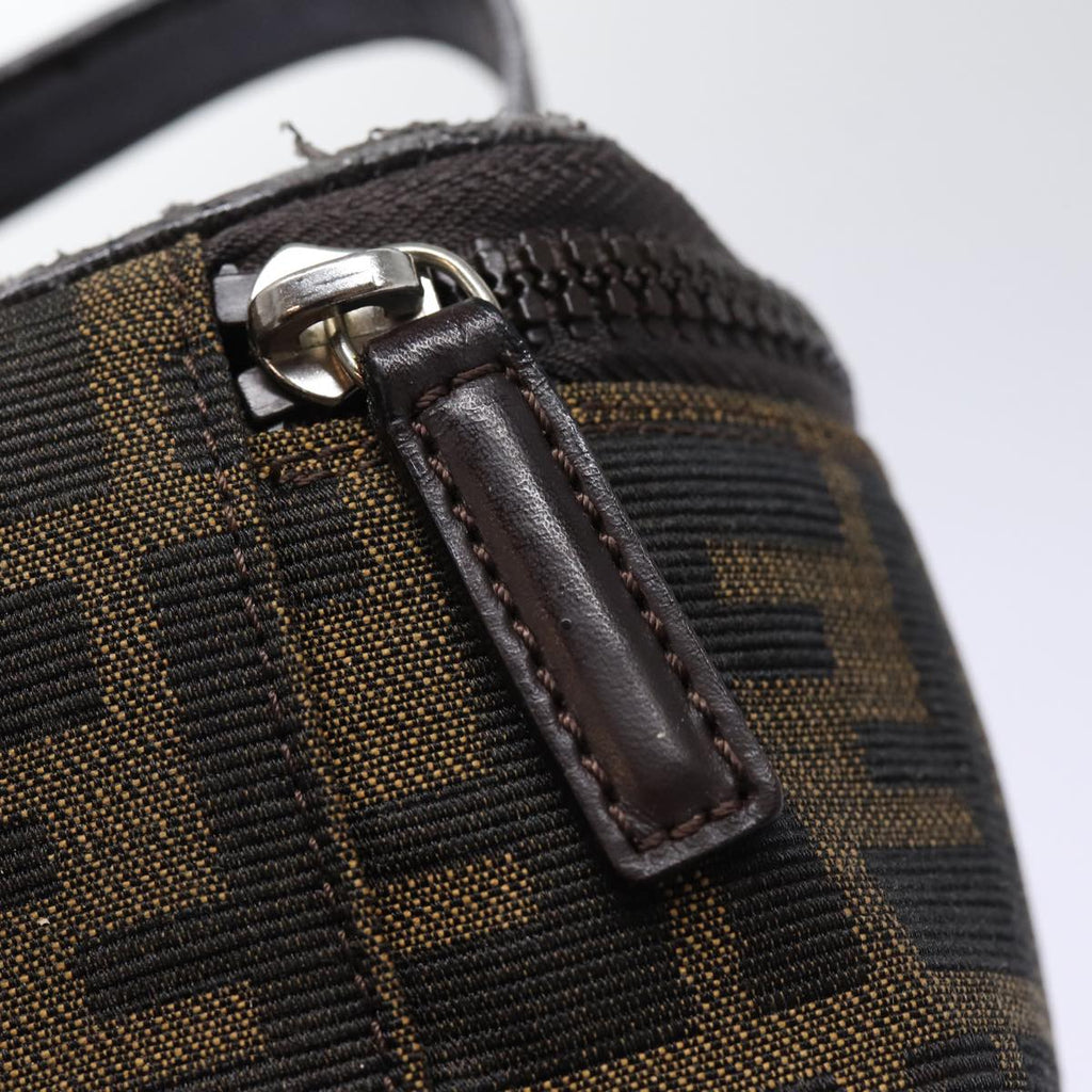 FENDI Zucca Canvas Vanity Pouch Brown Black78406