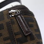 FENDI Zucca Canvas Vanity Pouch Brown Black78406