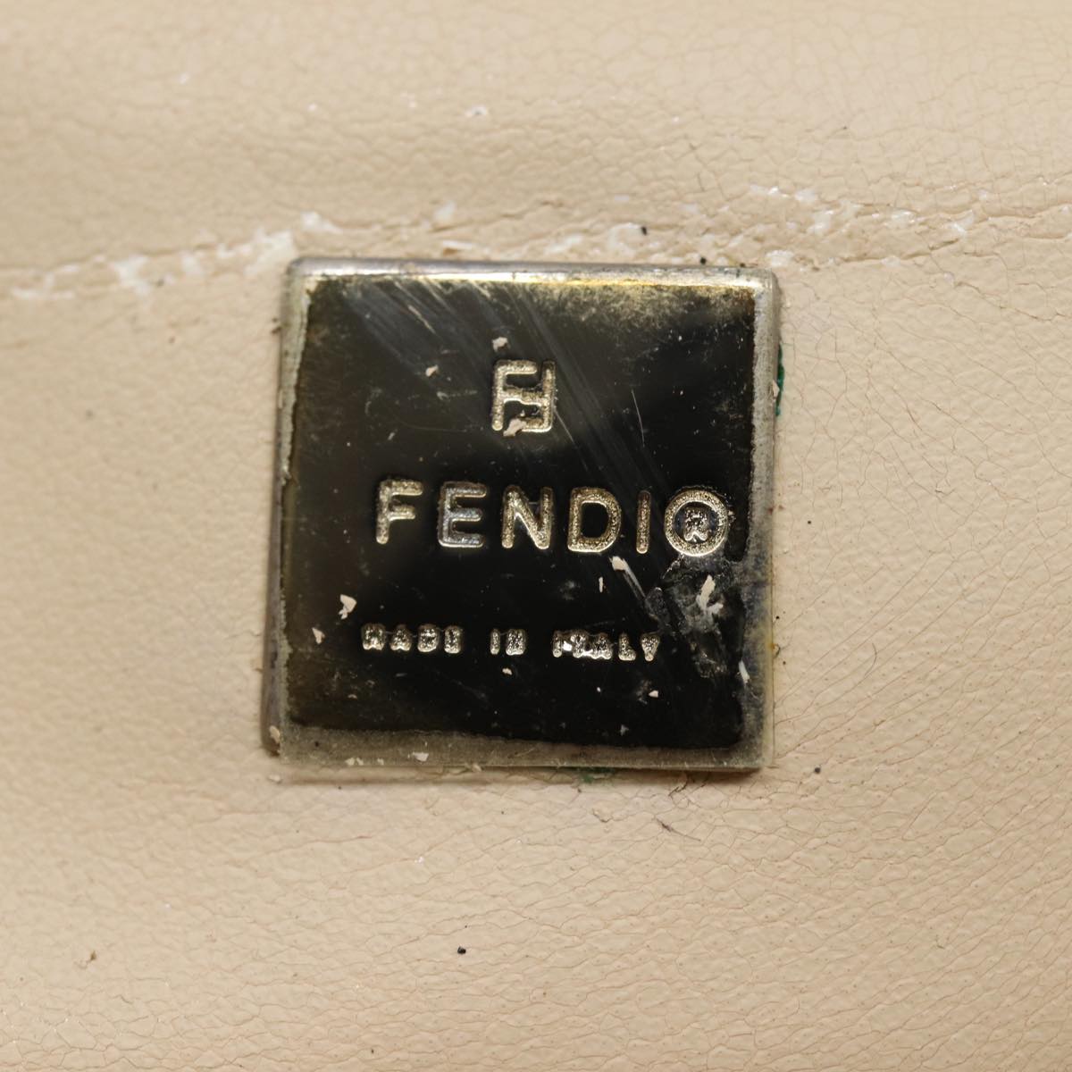 FENDI Zucca Canvas Vanity Pouch Brown Black78406