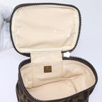 FENDI Zucca Canvas Vanity Pouch Brown Black78406