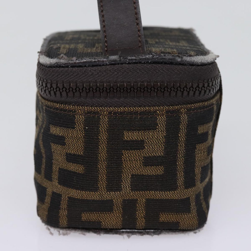 FENDI Zucca Canvas Vanity Pouch Brown Black78406