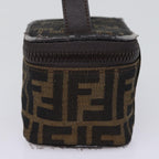 FENDI Zucca Canvas Vanity Pouch Brown Black78406