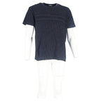 Dior Oblique Crewneck T-Shirt in Navy Blue Cotton